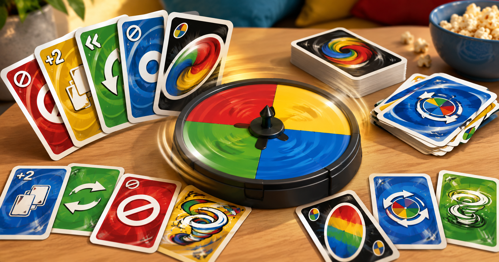 UNO Spin: regler, hjulet og spesialkortene